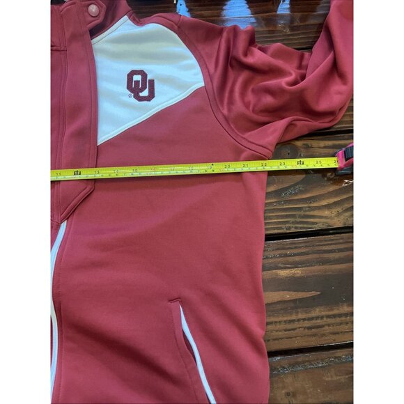 Nike Team Oklahoma Sooners Fit Dry Full Zip Maroon Fleece Zip Jacket Size M - Picture 11 of 14